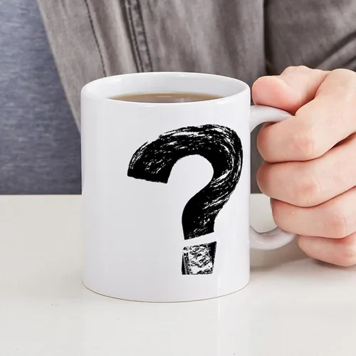 Vista 5 de CafePress Artistic Question Mark - Taza de café de cerámica de 11 oz (11.0 fl oz)