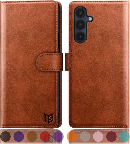 Vista 8 de SUANPOT Compatible con Samsung Galaxy A16 5G Funda tipo cartera con bloqueo RFID y soporte para tarjetas de crédito, funda protectora tipo libro