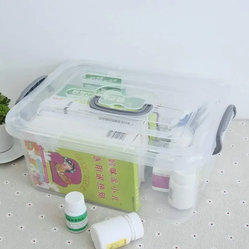 Vista 7 de Kekow Paquete de 2 cajas de almacenamiento transparentes, recipientes de plástico con tapas, 8 L
