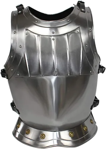 Vista 2 de Peto medieval Warrior - Ajustado - Metálico - Talla única, Metálico