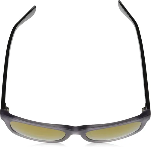 Vista 4 de Lacoste Gafas de sol unisex cuadradas con espejo dorado L805SA 024 56, Humo matenegro sólido