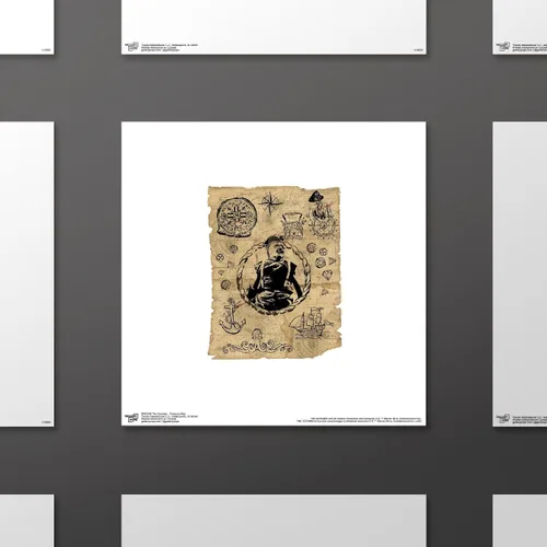 Vista 2 de Trends International Gallery Pops The Goonies - Póster de pared de mapa del tesoro, 12.00 x 12.00 pulgadas, versión sin marco