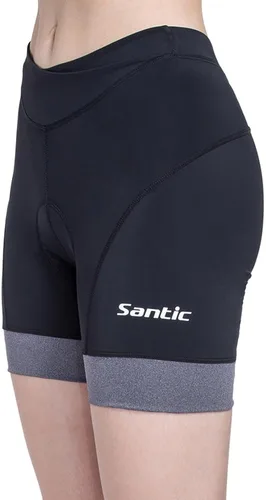 Vista 3 de Santic - Pantalones cortos de ciclismo para mujer con acolchado de gel 4D