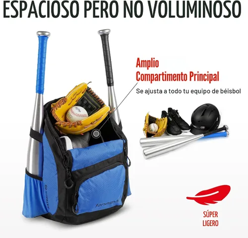 Vista 2 de Tonesport, Bolsa de Béisbol - Mochila para Béisbol, Sóftbol, T-Ball - Bolsa de Bate para Adultos y Jóvenes