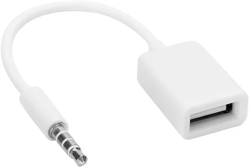 Vista 2 de Socobeta Convertidor de cable MP3 TV USB hembra a conector de 0.138 in macho de 0.138 in macho a USB hembra adaptador de cable de audio AUX
