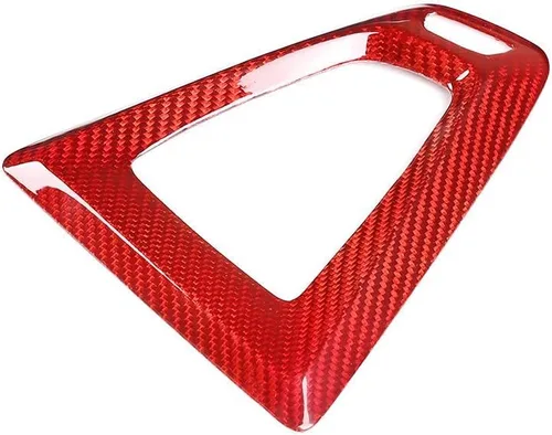 Vista 3 de YIWANG 100% rojo de fibra de carbono real coche interior consola central palanca de cambios cubierta panel para BMW M2 F87 M3 F80 M4 F82 F83 M5 M6