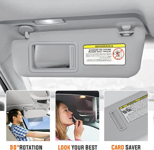 Vista 4 de Youxmoto para Hyundai Elantra Visor solar gris para lado del conductor izquierdo y lado del pasajero derecho, reemplazo para Hyundai Elantra 2011
