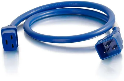 Vista 62 de Cable de alimentación C2G, cable de extensión corto, cable de extensión de alimentación, cable de alimentación de bloqueo, 10A, 250V, negro, 1 pie