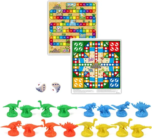 Vista 3 de Juego de mesa Juguetes educativos para principiantes, juego familiar portátil para adultos, regalos (ajedrez volador dinosaurio, 6611)