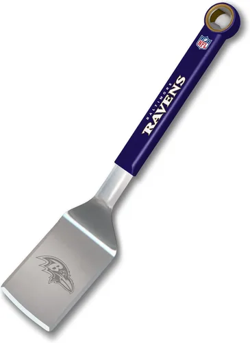 Vista 32 de YouTheFan NFL - Espátula para barbacoa de acero inoxidable con abrebotellas