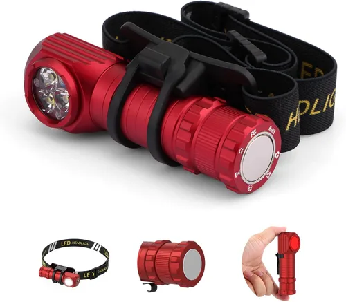 Vista 9 de Linterna frontal LED recargable para correr, al aire libre y uso de emergencia
