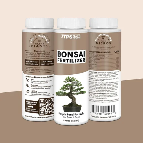 Vista 7 de Fertilizante para Bonsái, alimento líquido para plantas para un crecimiento saludable y raíces fuertes en todos los árboles de bonsái, de TPS Plant
