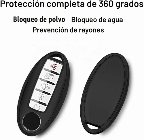 Vista 3 de Kirsnda - Funda para llavero de Nissan con cadena, funda protectora de TPU suave para llaves de auto, compatible con Altima Rogue Maxima Pathfinder