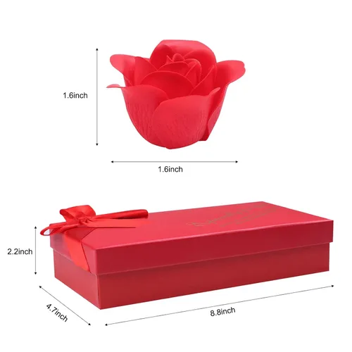 Vista 3 de Juego de 18 piezas de jabón de baño perfumado floral con pétalos de rosas, aceite esencial para plantas, el mejor regalo para mujeres, niñas, mamá