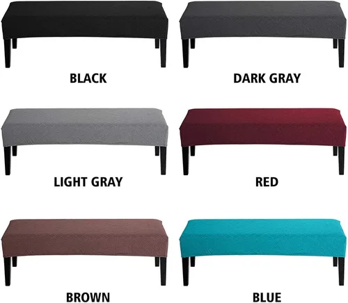 Vista 3 de Balana Fundas de banco de comedor jacquard, funda tapizada de elastano elástica, antipolvo, extraíble, lavable, protector de asiento para sala