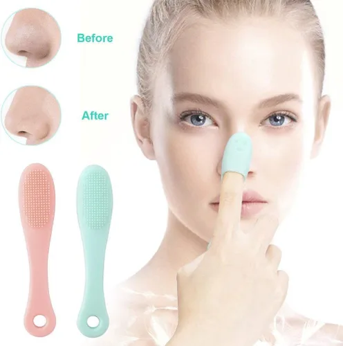 Vista 7 de Limpiador facial de silicona, removedor de puntos negros, cepillo limpiador de poros de nariz, herramienta de escruber para dedos, limpiador facial