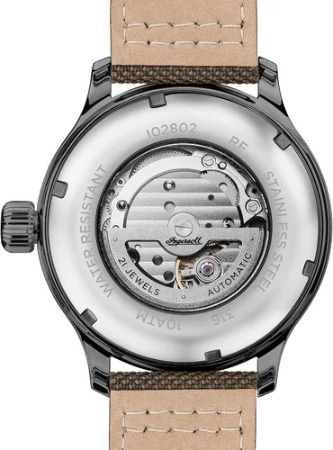 Vista 5 de Ingersoll Reloj Automático Acero inoxidable y nylon Casual de los hombres, color verde (Modelo i02802)