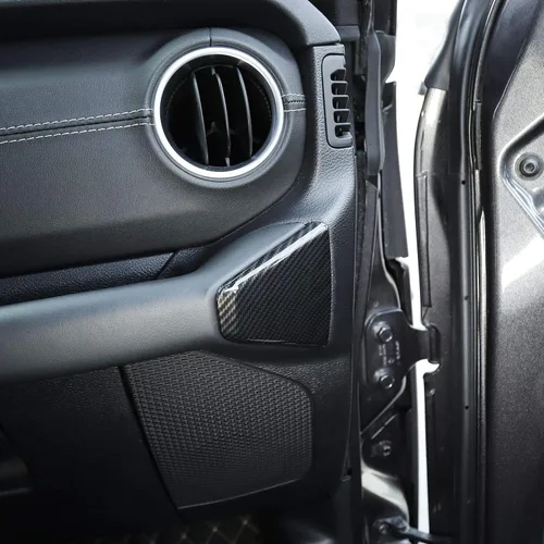 Vista 6 de JeCar Cubierta de panel de interruptor de aire acondicionado compatible con Jeep Wrangler 2018-2023 JL JLU y Gladiator JT 2020-2023, textura