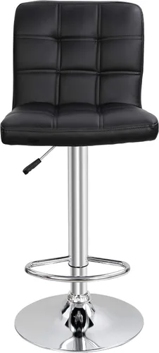 Vista 8 de ZenStyle Taburetes de bar de altura de mostrador, juego de 2 taburetes de bar giratorios ajustables, sillas de cuero PU para taburete de cocina