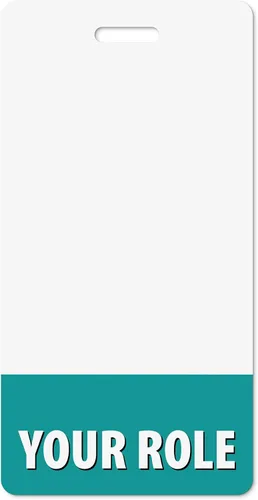 Vista 27 de Personalizado Badge Buddy – en color rosa bebé – vertical – tarjeta de respaldo de doble cara – duradera y resistente al agua ideal para profesores