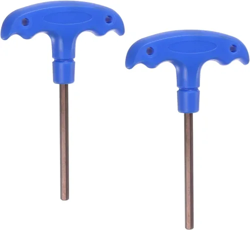 Vista 9 de HARFINGTON 2 unids H2 T-Handle Llave hexagonal Llave 0.079 in S2 Acero T-Key Hexágono Interior Herramienta de reparación