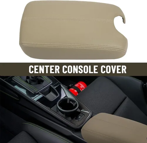 Vista 2 de Funda de reposabrazos para automóvil de repuesto para Honda Accord 2008-2012, protector de consola central de cuero PU, almohadilla impermeable