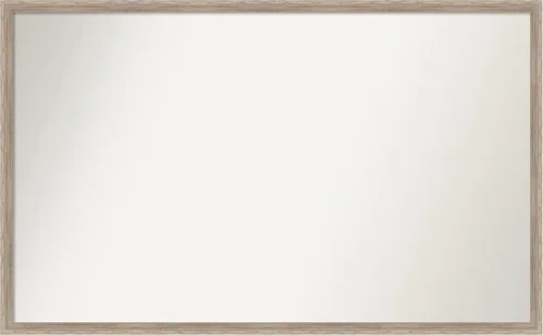 Vista 85 de Amanti Art Espejo de baño blanco para sobre el fregadero, 24 x 27 pulgadas, espejo de tocador rectangular con cuña de madera dura, marco de madera