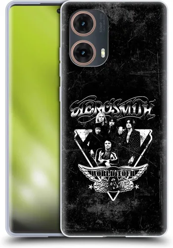 Vista 59 de Head Case Designs Officially Licensed Aerosmith 1987 Permanent Vacation Black and White Gel Case [Military Grade Protection] Compatible with Moto E7