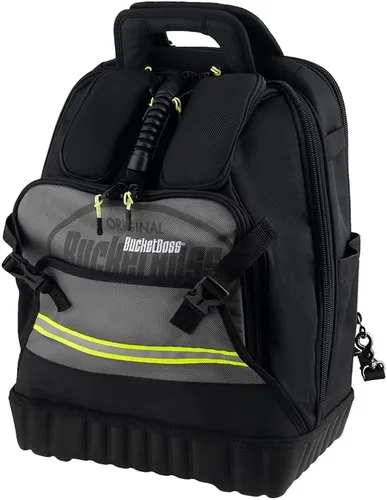 Vista 7 de Bucket Boss Paquete de herramientas de alta visibilidad Pro Tech con empuñaduras de mango StayPut, parte inferior de goma moldeada impermeable