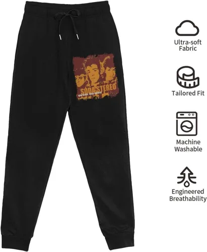 Vista 5 de Soda Stereo Obras Cumbres Long Pants Boys Casual Workout Sweatpants Drawstring Waist Jogger Sweatpant