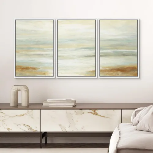 Vista 194 de SIGNWIN Lienzo enmarcado para pared, juego de arte de collage de hojas transparentes en blanco y negro, ilustraciones de naturaleza silvestre, arte