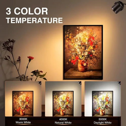 Vista 11 de URTOM Paquete de 2 luces ascendentes para interiores con control remoto, 3 W hacia arriba luces enchufables para interiores con función de memoria