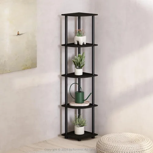 Vista 84 de Furinno Turn-N-Tube Organizador de encimera de cocina, estante organizador de encimera de esquina de 2 niveles, estante esquinero, para cocina