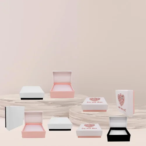Vista 6 de Ivy and Max Brazalete de corazón rosa esmaltado blanco con acabado dorado para niñas, Esmalte, N A
