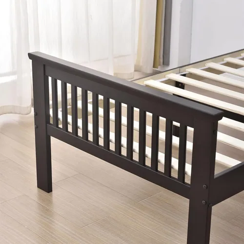 Vista 9 de BETTER HOME PRODUCTS Marco de cama individual de pino 100% madera maciza (tabaco, tamaño individual)