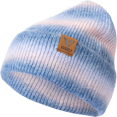 Vista 9 de Vgogfly Gorro holgado para mujer, gorro de punto de invierno, suave y cálido, gorro de esquí unisex Beige