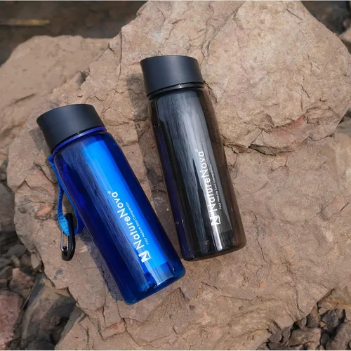 Vista 7 de Botella con filtro de agua con filtro integrado de 4 etapas, sin BPA para camping, senderismo, mochileros, emergencia y viajes, color negro, 22.0 fl