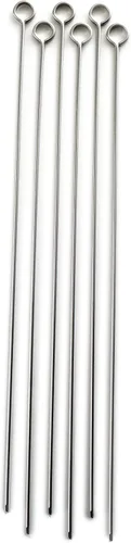 Vista 7 de Pinchos de acero inoxidable, juego de 6, de la marca Norpro, Plateado