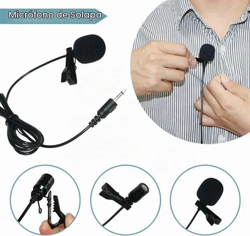 Vista 7 de WinBridge - Micrófono de solapa con clip para amplificador de voz
