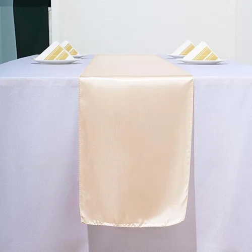 Vista 2 de Efavormart - Camino de mesa de satén de alta calidad para bodas, fiesta de cumpleaños, decoración rectangular y redonda, 12 x 108 pulgadas