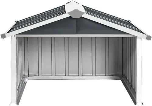 Vista 7 de vidaXL Cobertizo de cortacésped robot de jardín 36.2"x38.2"x24.8" acero