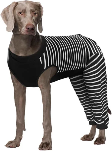 Vista 20 de Kuoser Traje de Cirugía para Perro Hembra Esterilización Macho Castración, Manga de Pierna de Perro para Dejar de Lamer Enterizo Suave para Perro