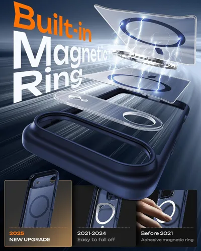 Vista 478 de TOCOL Funda para iPhone 11, compatible con Magsafe, protección completa de cámara, imanes integrados, protección contra caídas, funda translúcida