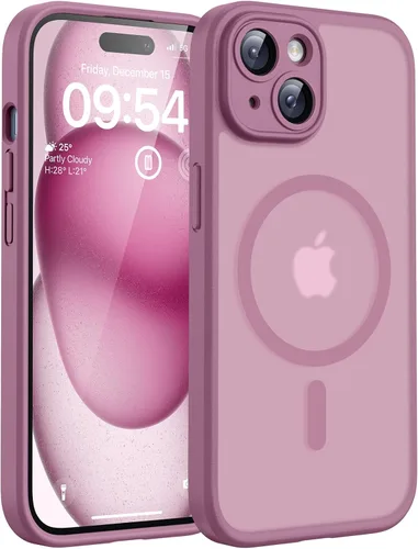 Vista 120 de TOCOL Funda para iPhone 11, compatible con Magsafe, protección completa de cámara, imanes integrados, protección contra caídas, funda translúcida