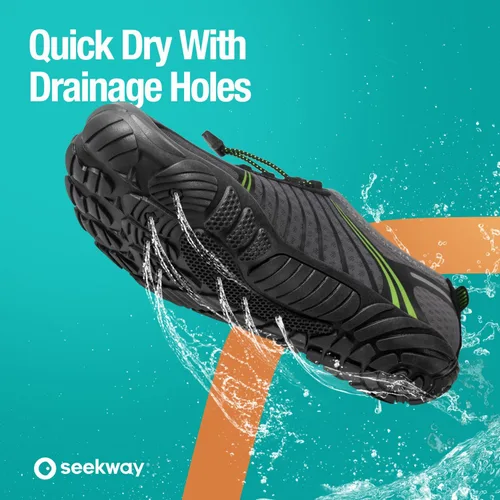 Vista 5 de SEEKWAY - Zapatos para usar en agua para adultos, unisex, tipo calcetín, de secado rápido, que brindan sensación de pies descalzos para la playa