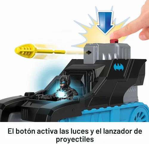Vista 4 de Fisher-Price Imaginext DC Super Friends Batman Toy Bat-Tech - Vehículo tanque con luces para preescolar para niños a partir de 3 años