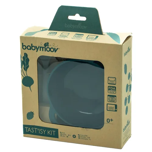 Vista 8 de Babymoov TAST'ISY - Juego de alimentación para bebés, cuenco de succión y cuchara de silicona no tóxica sin BPA (apto para microondas y lavavajillas)