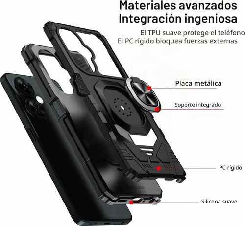 Vista 3 de Ailiber - Funda para OnePlus Nord N30 5G, protector de pantalla, color negro