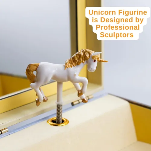 Vista 8 de Caja de música Enchantmints joyero de unicornio