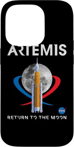 Vista 16 de Funda con logotipo para iPhone 15 Pro NASA Artemis Mission SLS Moon Insignia